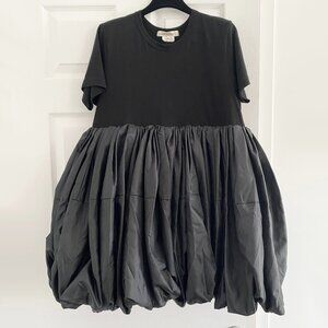 Comme Des Garcons Puff Hem Tunic in black, Size Medium